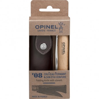 Набор-дисплей OPINEL, 10 наборов ножей №8 из нержав стали + чехол 001193