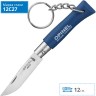 Нож-брелок OPINEL №4, нержавеющая сталь, синий, 002053