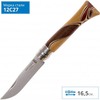 Нож OPINEL №6 CHAPERON, рукоять африканское дерево, футляр 001400