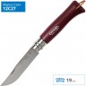 Нож OPINEL №8 TREKKING, нержавеющая сталь, бордовый 002213