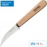 Нож для чистки овощей OPINEL №114, деревянная рукоять, нержавеющая сталь, блистер, 001923