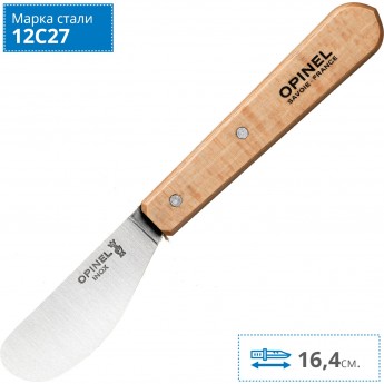 Нож для масла OPINEL №117, деревянная рукоять, блистер, нержавеющая сталь, 001933
