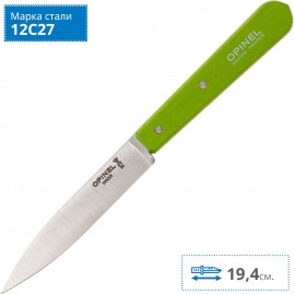Нож столовый OPINEL №112, деревянная рукоять, блистер, нержавеющая сталь, зеленый 001915