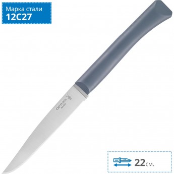 Нож столовый OPINEL N°125 , полимерная ручка, нерж, сталь, антрацит. 001903