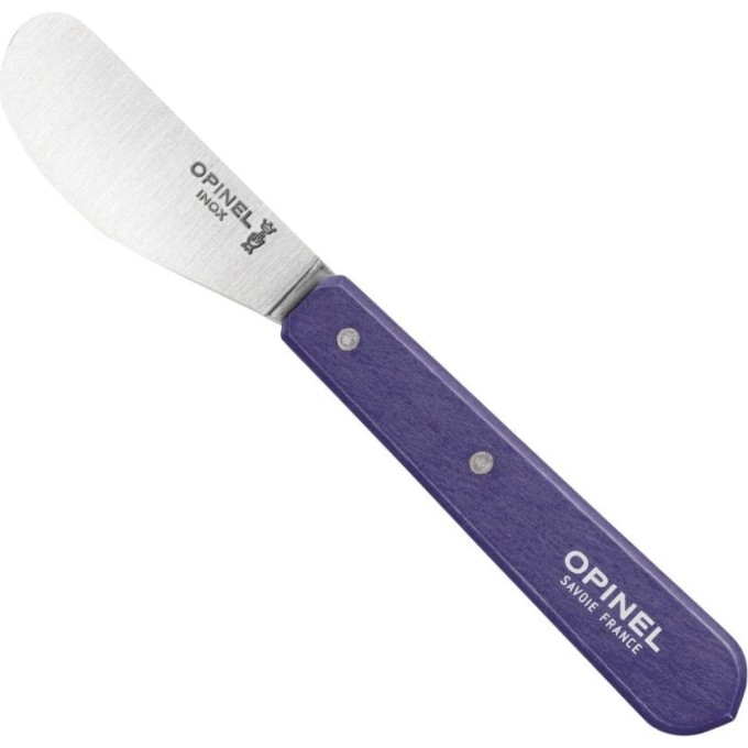 Нож для масла Opinel №117, деревянная рукоять, блистер, нержавеющая сталь, фиолетовый 003132