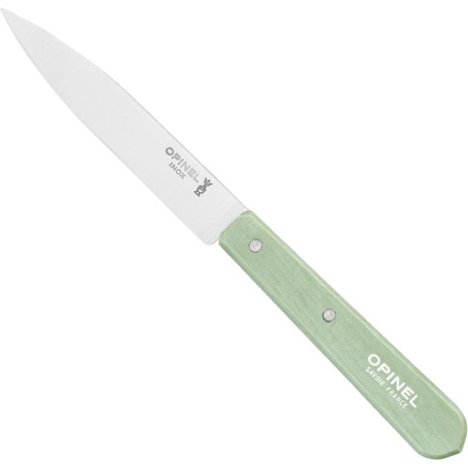 Нож столовый Opinel №112, деревянная рукоять, блистер, нержавеющая сталь, шалфейный 003117