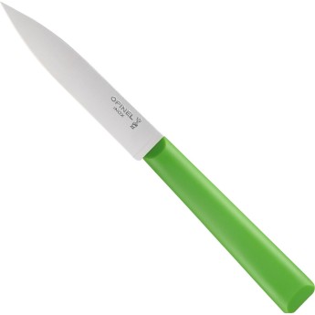 Нож столовый Opinel №312, пластиковая рукоять, блистер, нержавеющая сталь, зеленый