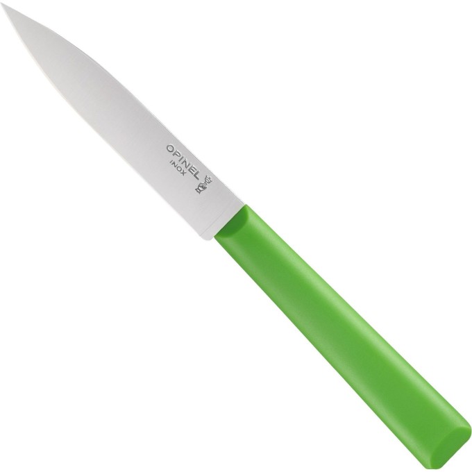 Нож столовый Opinel №312, пластиковая рукоять, блистер, нержавеющая сталь, зеленый 002351