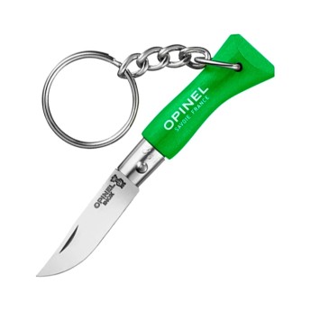 Нож-брелок Opinel №2, нержавеющая сталь, зеленый