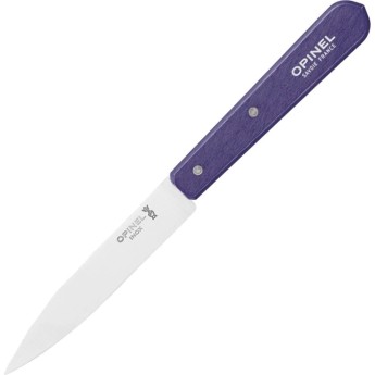 Нож столовый Opinel №112, деревянная рукоять, блистер, нержавеющая сталь, фиолетовый